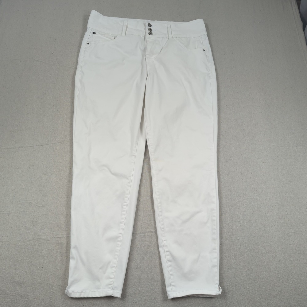 Curve Appeal Jeans Womens 16 White Curve Creator High Rise Skinny Stretch